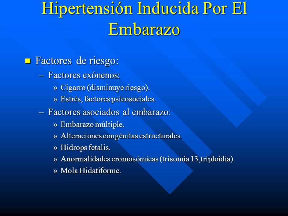 Causas de la hipertension en el embarazo